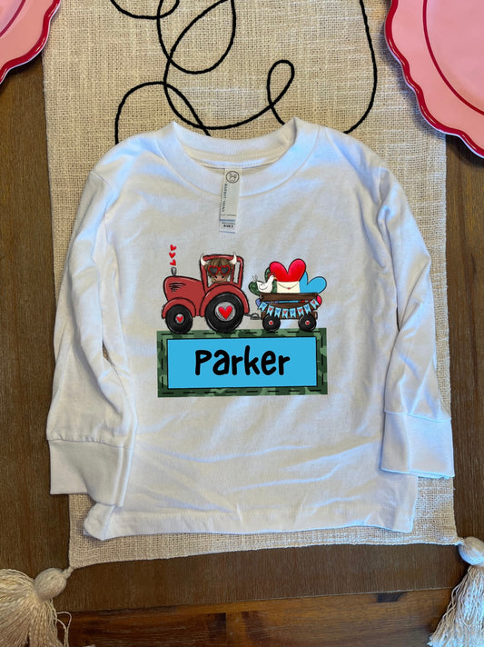 Valentine's Tractor w/ Animals